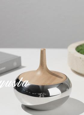 法式复古客厅茶几托盘储物罐电视柜样板间展厅柜别墅摆件软装饰品