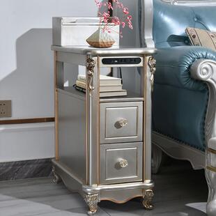 欧式 沙发边柜储物柜客厅北欧实木窄长边几现代简约长方形边角柜