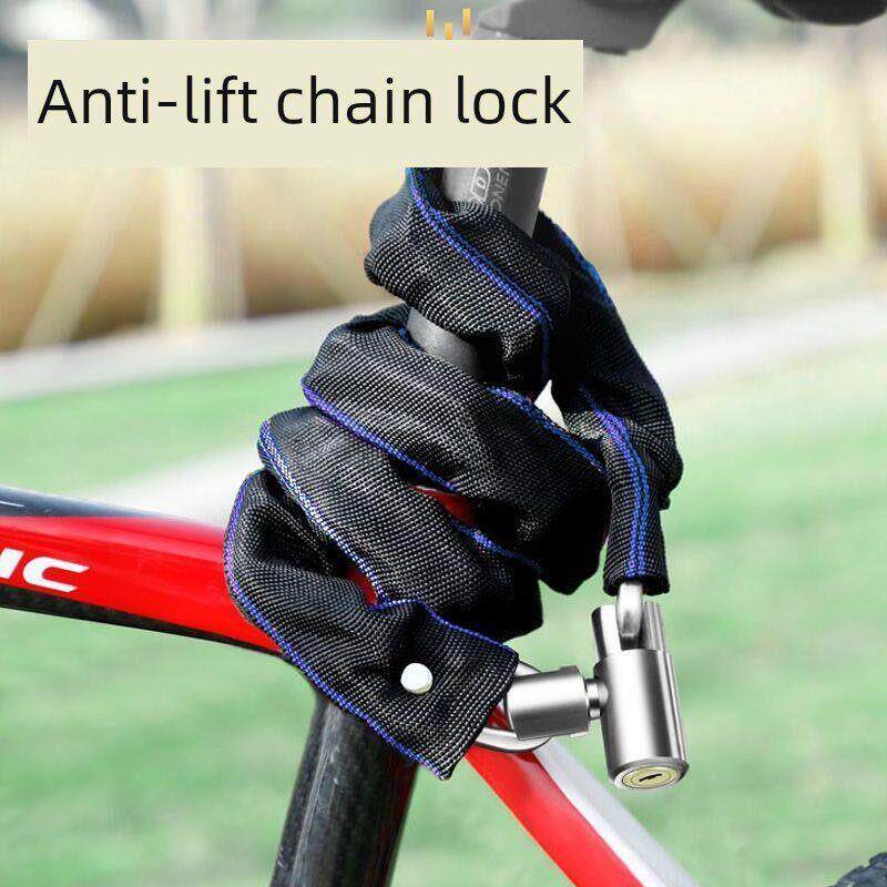 自行车锁防盗炼条锁电动车锁电瓶车山地单车锁抗剪加长加粗炼子