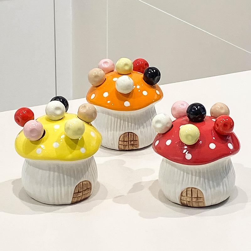 可爱甜品水果签水果叉家用餐具不锈钢创意卡通收纳罐小叉子套装