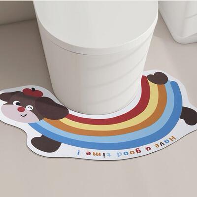 New U-shaped Dachshund Diatomaceous Earth Bath Mat - Quick D