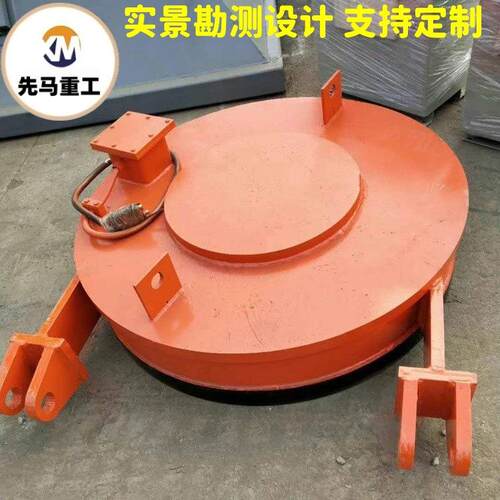 废钢抓取用强磁电盘 磁行车起重吸盘专 工WKH业废铁吸机盘