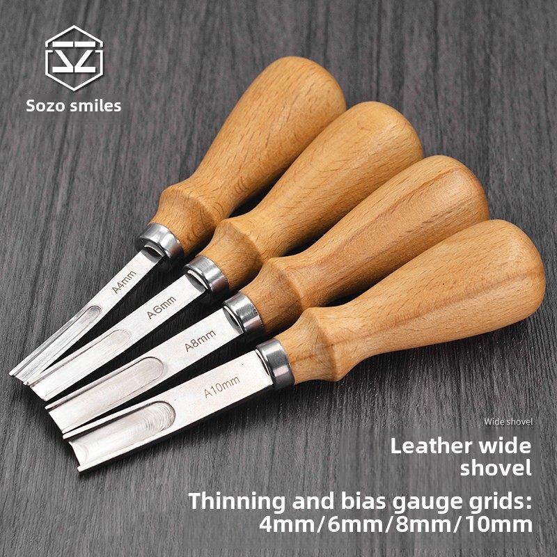 皮革宽铲手工diy皮具工具起鼓削边皮料削薄铲薄斜削打薄皮边处理