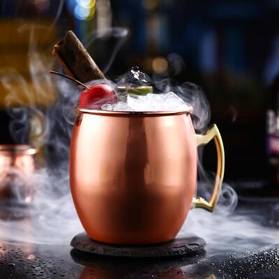 锤点铜杯 莫斯科骡子杯moscow mule不锈钢鸡尾酒金属酒杯酒吧杯子