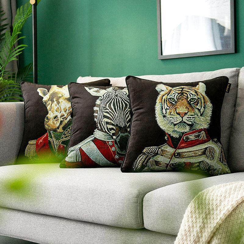 0262丝绒沙发抱枕靠垫卧室牀头大靠背办公室靠枕套大号枕头客厅