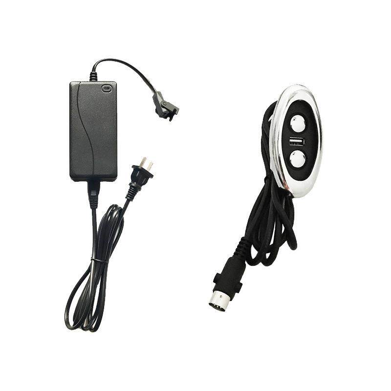 电动沙发排骨架手控器按摩椅推杆电机升降杆控制器带USB五金配件