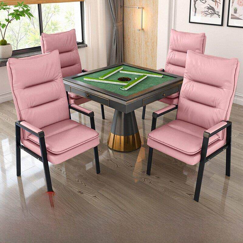 棋牌室麻将椅一套四张，猫抓皮，久坐不累，加厚靠背，高档办公椅