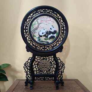 双面绣挂件紫光檀,外框尺寸宽32.5×高54厘米×12厘米价格1690元