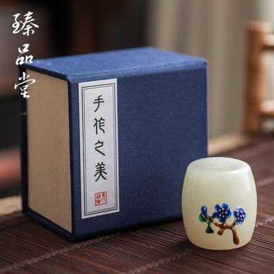 正品臻品堂 镶银雕花玉盖置陶石瓷壶盖托子盖碗盖托茶席功茶夫小