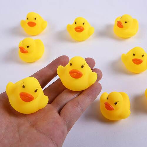 Baby Bath Time Floating Toy - Small Yellow Duck for Swimming