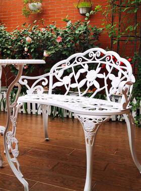 公椅户外长椅子mdhf006长凳子花园庭园休闲室铁艺花靠背椅院子外