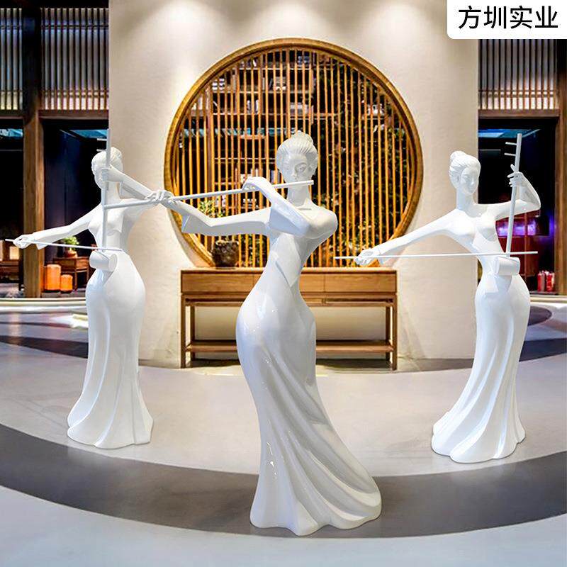 迎宾人物雕塑摆件玻璃钢门迎装饰酒店大堂售楼中心大型创意景观