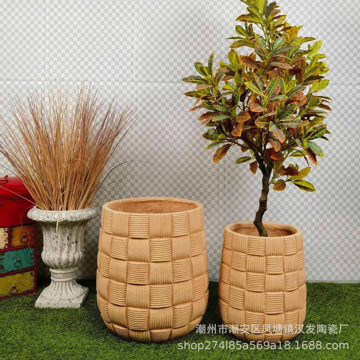 落镁大师设计客厅风格花篮居家地大北欧花盆泥花盆整装自由组合,鲜花速递/花卉仿真/绿植园艺,花盆,淘宝优惠券,粉丝福利购,淘宝优惠卷