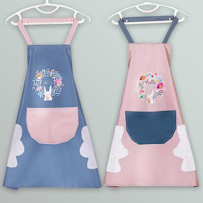 Kitchen Cotton Flower Rabbit Apron - Oil and Water Resistant