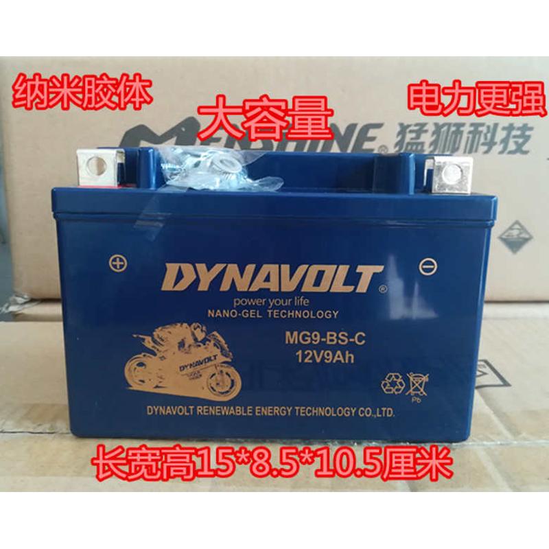 猛狮YTX9-BS黄龙600金鹏502忍者幼狮GW/DL250摩托车电池胶体电瓶