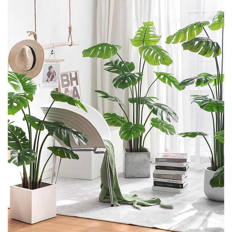 北欧ins风仿真绿植植物造景龟背叶竹仿真假盆栽客厅室内装饰摆件
