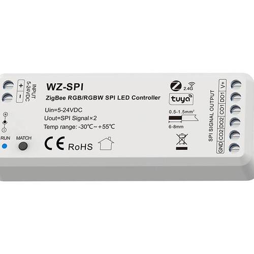 5-24VDC 1000像素点 Zigbee+RF SPI RGB/RGBW LED控制器 WZ-SPI