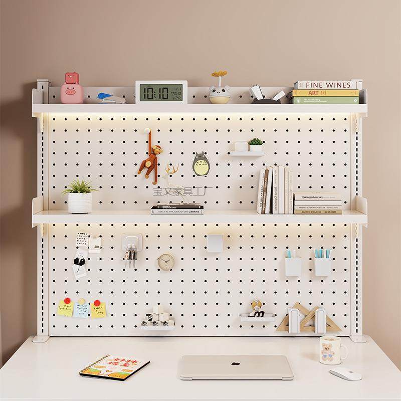 Bw桌上铁艺洞洞BDG板架层书架桌面置多物学1生家用书