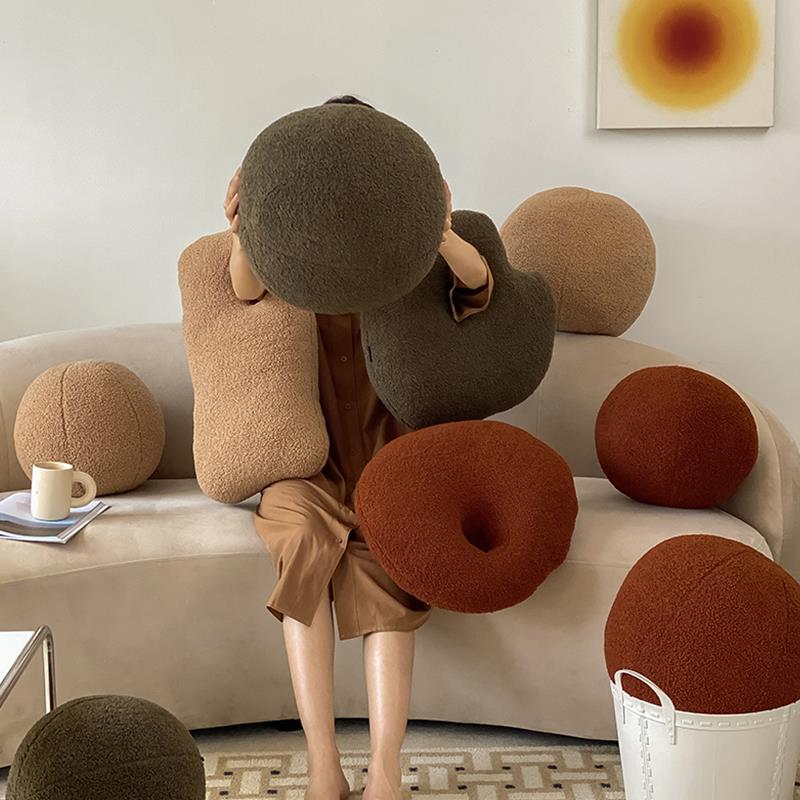 S588古艺术靠沙靠发抱枕中古客厅纯色垫民宿枕飘窗装F7657SM6饰枕