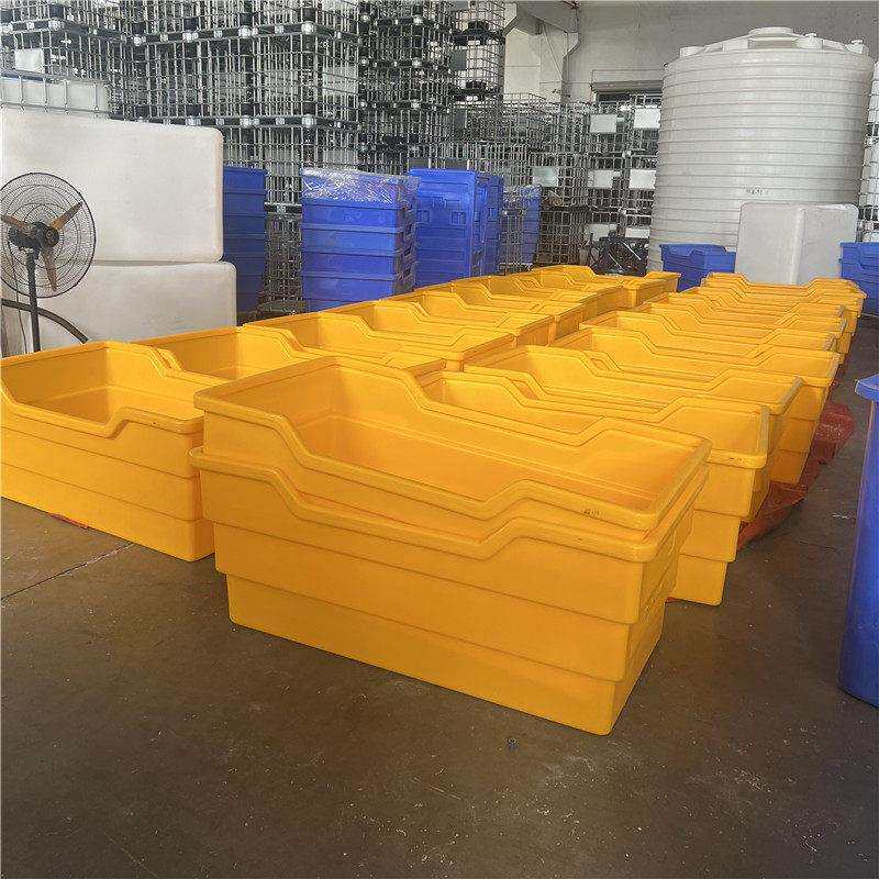 布草车塑料方形滚塑工艺加厚物流周转手推车500L异形件加工