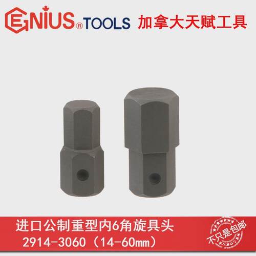 天赋进口工具GENIUS公制重型内6角旋具头2919 2922 2924 2927