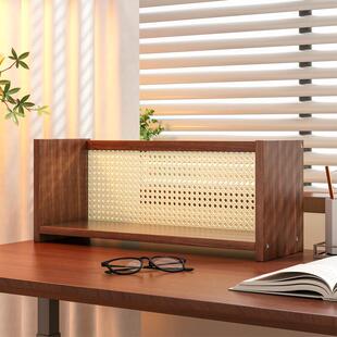 桌面置物架桌上书架办公室工位餐桌台面书桌简易小型收纳实木