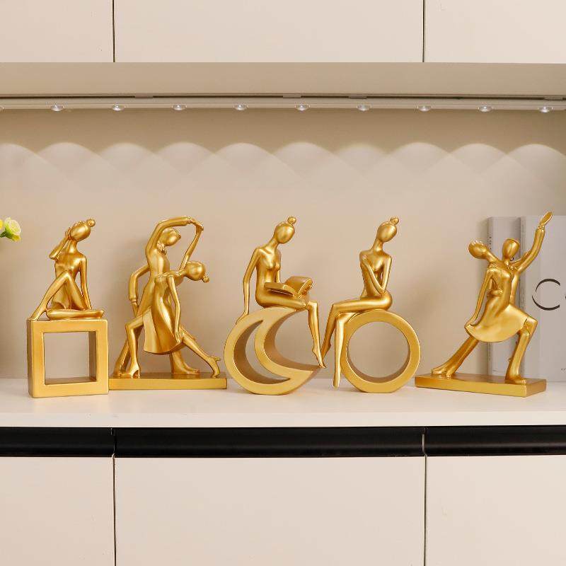 创意轻奢少女摆件酒柜装饰品玄关客厅书柜电视柜现代简约家居摆件