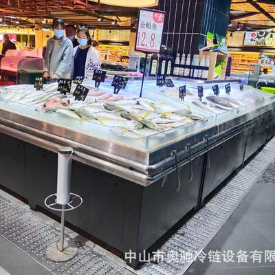 制冷冰鲜台超市制冷冰台菜市场海鲜水立冰鲜冻品冰台鱼肉冰鲜台