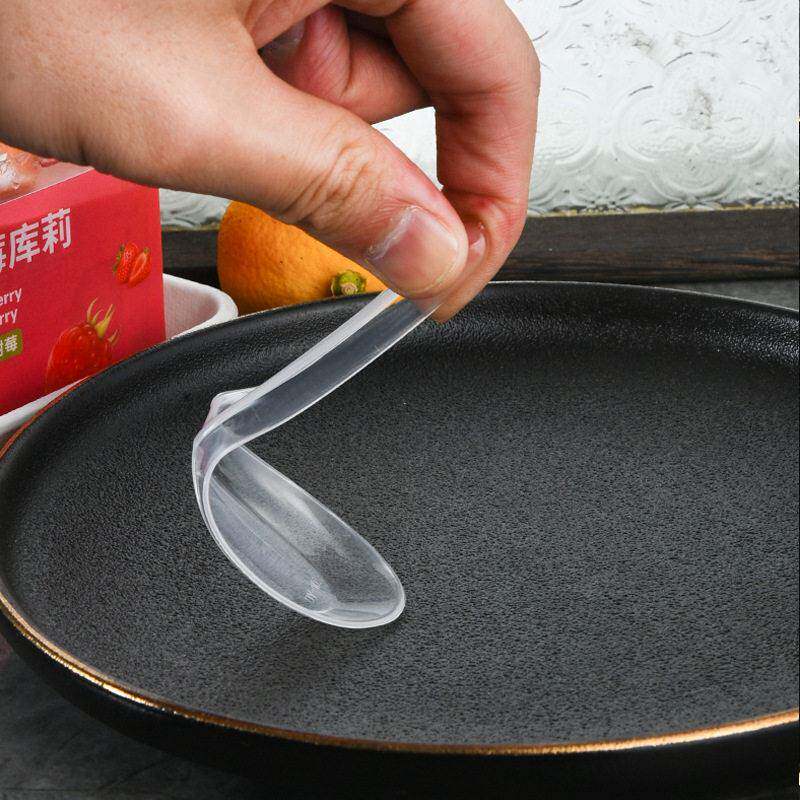 P卖P10UMX3一次性勺塑子料汤勺打包外快餐饭勺明加厚甜品调透羹汤