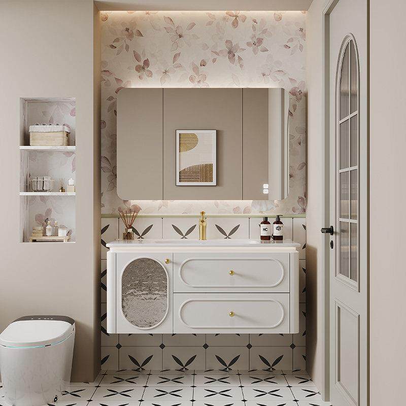 法式橡木浴室柜组合洗漱台洗脸盆玻璃洗手台盆柜洗漱台洗脸盆套装,家装主材,浴室柜组合,淘宝优惠券,粉丝福利购,淘宝优惠卷