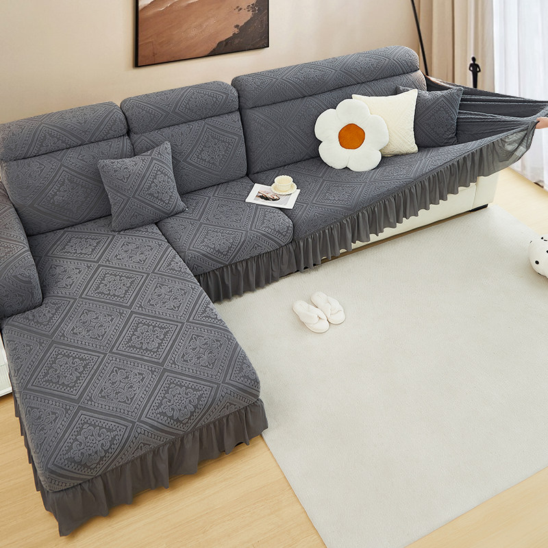 2025新品沙发套罩万能全包冬季防滑弹力裙边加厚三座一贵妃沙发垫,居家布艺,沙发垫,淘宝优惠券,粉丝福利购,淘宝优惠卷