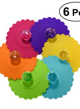 6pcs Silicone Anti-dust Cup Seals for Glass Mugs Reusable Cu