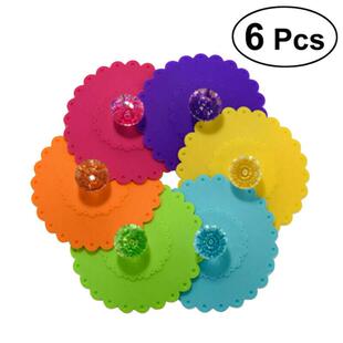 6pcs Anti Silicone Seals dust for Cup Mugs Reusable Glass