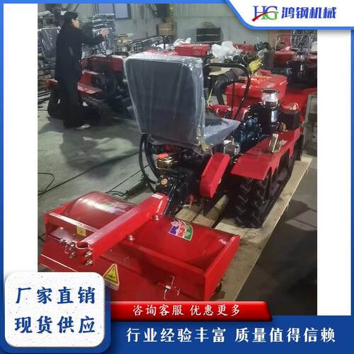 多功能履带式打草起垄回填开沟机 农用柴油水旱施肥开沟旋耕机