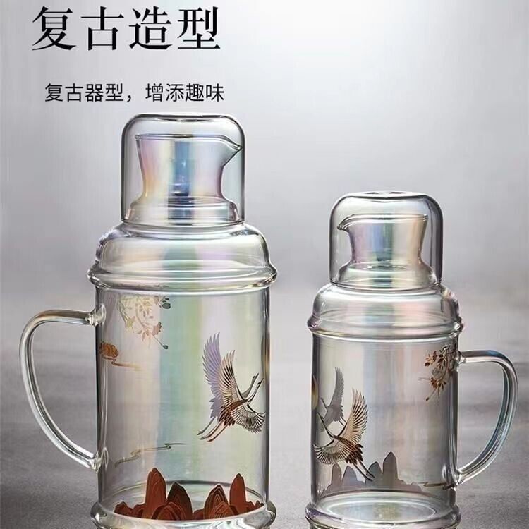玻璃水壶耐高温家用大容量耐热中式冰箱储水瓶凉白开果汁茶壶套装