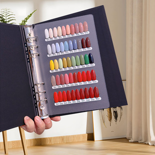 美甲色板展示册翻页收纳册打版款式展示板高级贴纸色卡本