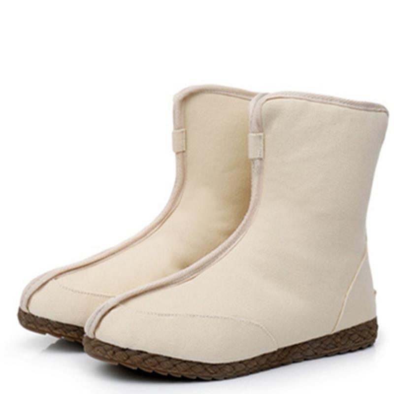 正品北布鞋风男皂靴手工千国层底加绒冬保暖中风棉靴古拉京链单靴