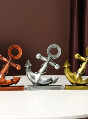 金属工艺品居客酒吧金装饰厅摆件MRK合船锚地家中海摆件房屋玄关