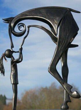 跨境爆款KissHorseSculpture金属工艺品摆件马雕塑现代雕像高品质