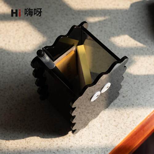 Hi嗨呀亚克力办公室笔筒桌面学生收纳笔筒梳妆台化妆刷梳子收纳筒