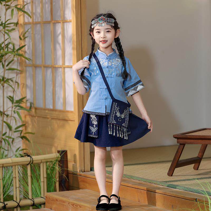 正品儿童舞服装民俗目男节女童小数民族壮表演族新款幼蹈儿园演出图片
