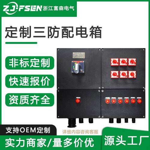 定做三防配电箱成套防爆检修箱低压开关照明柜工程塑料防腐控制