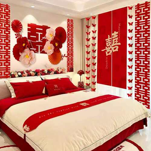 婚房布置套装结婚装饰全套男方婚礼新房房间女方卧室婚庆用品 - 封面