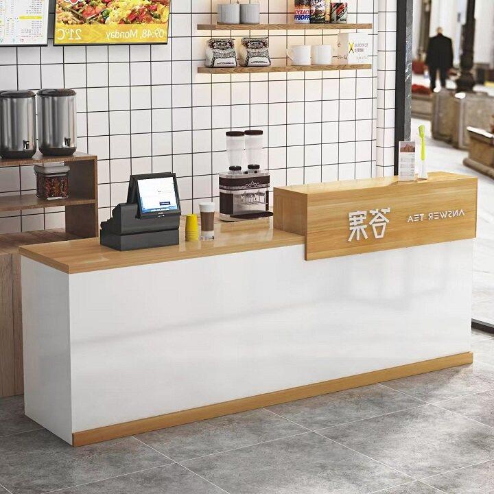 收银柜台柜台接待台小型简约前台商店铺吧台餐饮店美容院收银收纳
