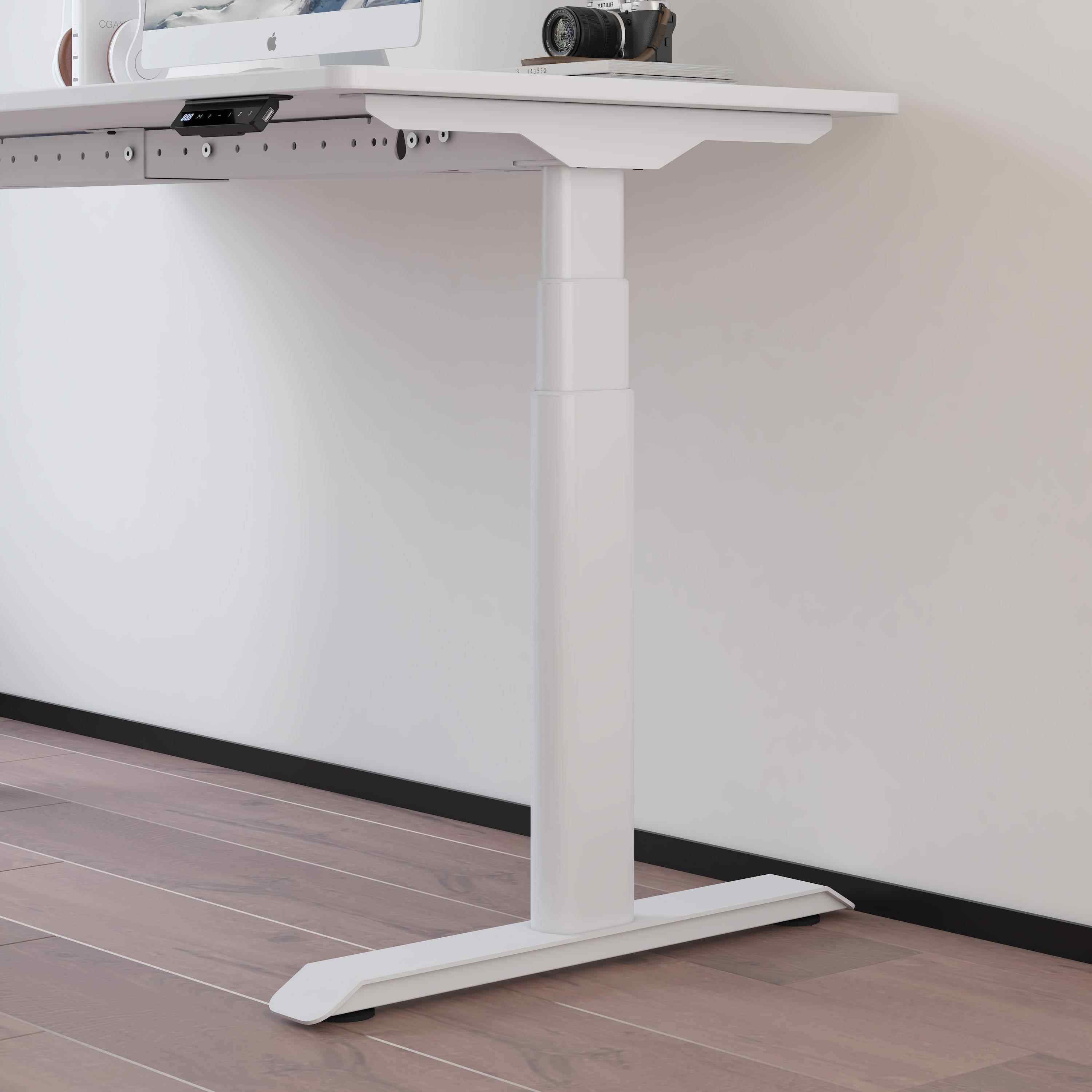 4I智能电动升降桌腿双电机黑胡桃实木椭圆腿升降桌架升降书桌电脑