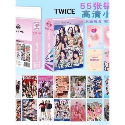 55张twice镭射小卡周边原创写真3寸圆角覆膜自印精美小卡片LOMO卡