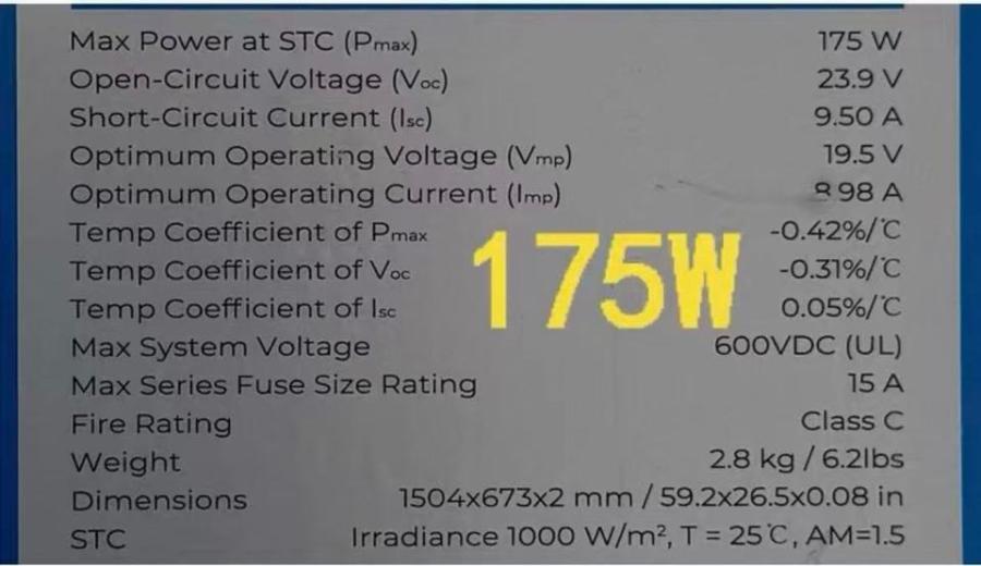 11月6日苏州全新未使用175w柔性太阳能光伏板共30片网络拍卖公告
