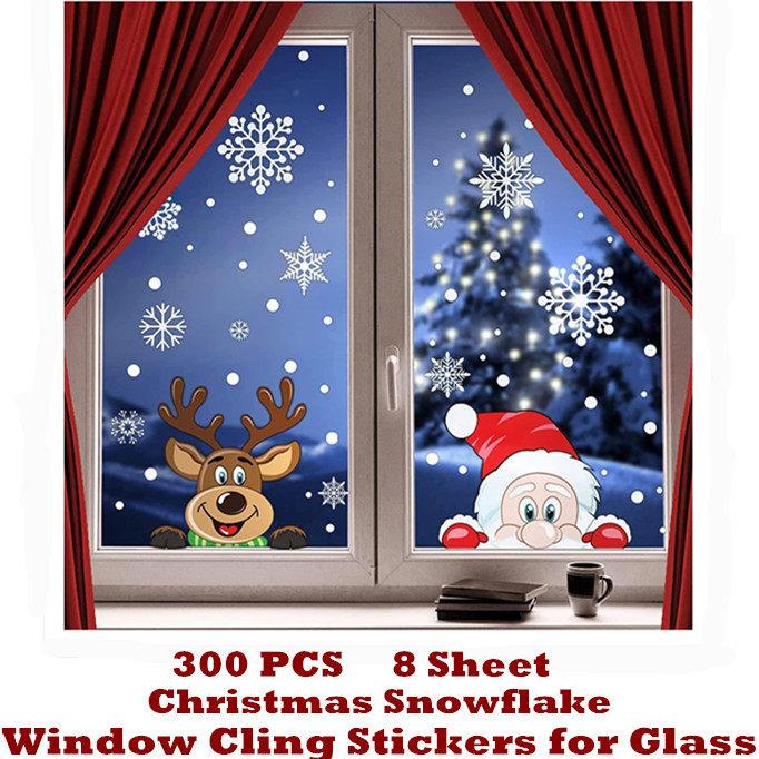 Christmas Snowflake Window Cling Stickers Decorations