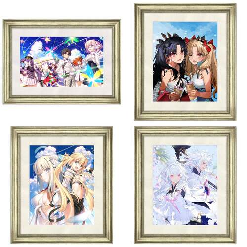 预售角川 Fate/Grand Order 周年 艺术画 压克力砖 挂画 透卡套组