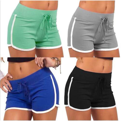 Women's sports shorts, women's lace up hot pants,